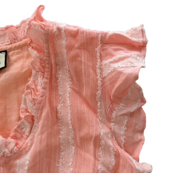 Tuckernuck Dress Peachy Pampelone Dress Medium Stripe Gauze Rayon Cotton Maxi - Picture 6 of 10